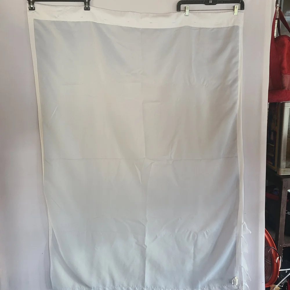 Pottery Barn Kids White Evelyn Ruffle Blackout Curtain Panel - 44” x 63”